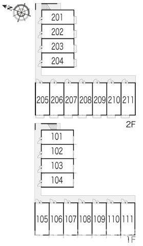 レオパレスソレーユの区画図