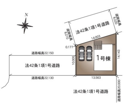 【区画図】 | CRADLE GARDEN栃木市河合町　第1　1 | 【区画図】全1棟