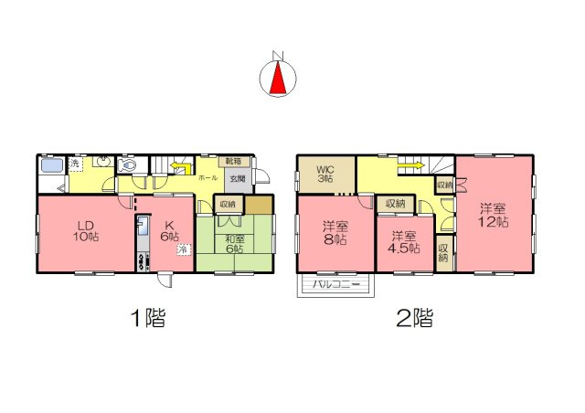 丹波市柏原町挙田の中古一戸建の間取り