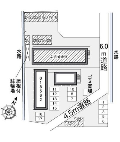 レオパレスソレーユⅡの区画図
