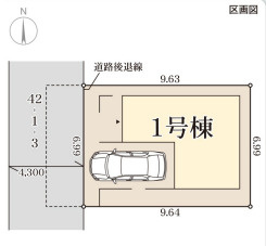 リーブルガーデン東大阪市大蓮北2期の区画図