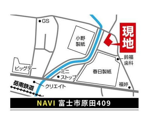 富士市原田売工場の地図