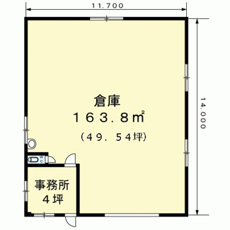 【間取り】 | 勝岡町倉庫XB