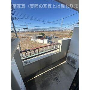 犬山市字小洞のアパートのバルコニー