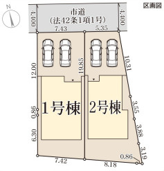 リーブルガーデン羽曳野野々上5丁目2期の区画図