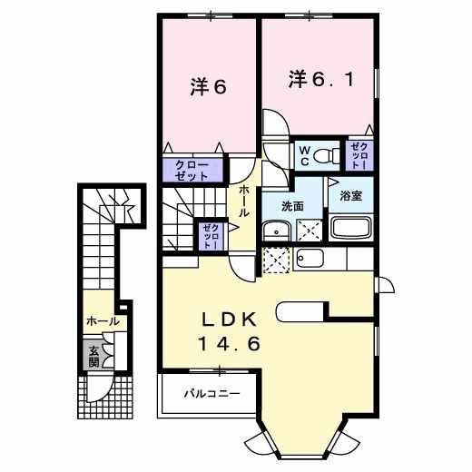 【間取り】 | サンレミ葛原Ｅ