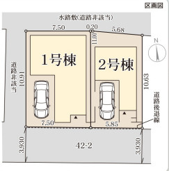 リーブルガーデン寝屋川市萱島南町の区画図