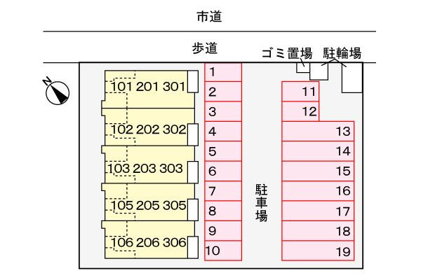 ラ・リヴィエールの駐車場