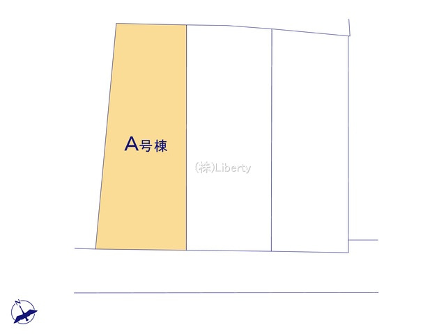 土浦市神立町　新築戸建　A号棟の区画図