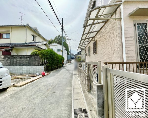 宇治市広野町寺山　３期１号地の前面道路含む現地写真|3月9日　現地写真更新
