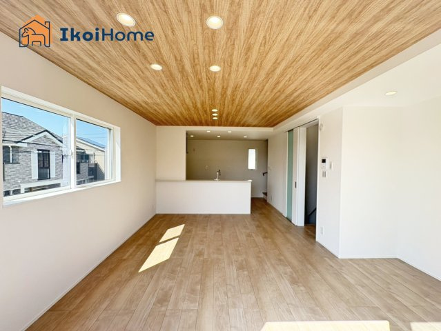 明石市二見町福里　新築戸建の居間・リビング|【ホームページに現地動画掲載中】●年中無休：当日予約可●長方形で家具を配置しやすい間取り！