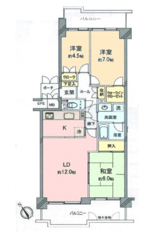 【間取り】 | ◇◆リバティタウン伊勢原 11番館◆◇ | 【3LDK】LDk12帖/和室6帖/洋室7帖・4.5帖