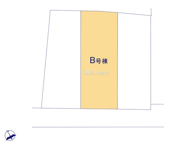 土浦市神立町　新築戸建　B号棟の区画図