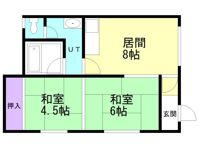 梅田ハイツの間取り