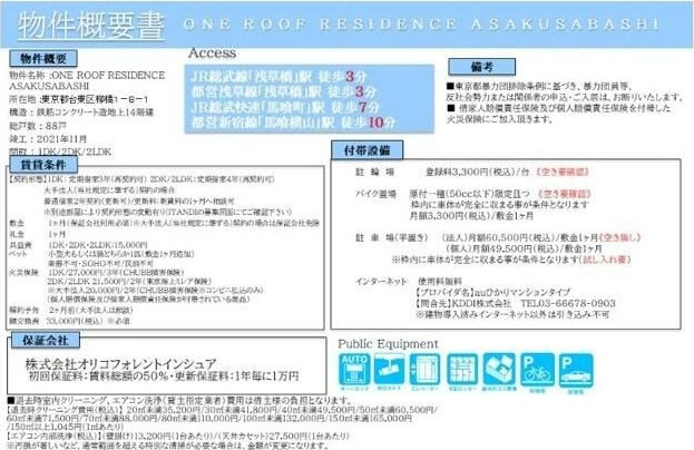 ＯＮＥ　ＲＯＯＦ　ＲＥＳＩＤＥＮＣＥ　ＡＳＡＫＵＳＡＢＡＳＨＩの地図