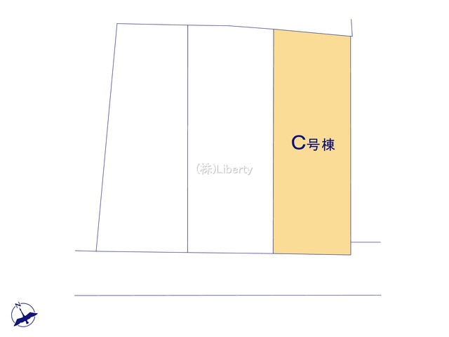 土浦市神立町　新築戸建　C号棟の区画図