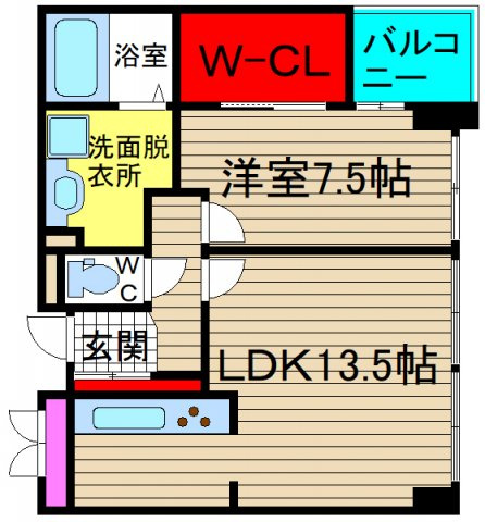 アステリオ北堀江ザ・メトロタワーの間取り
