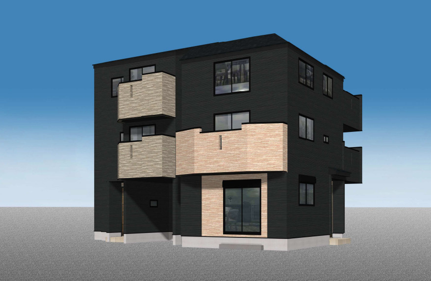 新築/和光市白子１丁目の外観パース|外観パースです