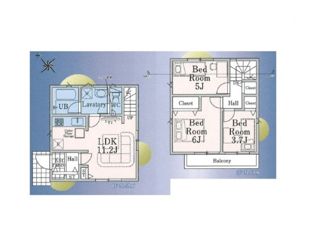 【間取り】 | 新座市片山2丁目　新築一戸建住宅　全1棟　（保谷店） | ご家族の距離が近くなるリビングイン階段の間取り
※図面を基に作成しています。現況と異なる場合は現況を優先いたします。