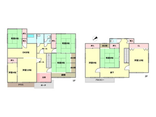 西宮市甑岩町中古戸建の間取り