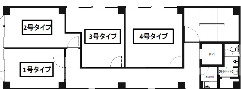 大阪市中央区北久宝寺町２丁目の事務所の間取り