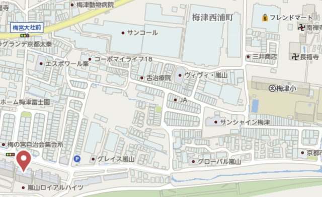 嵐山ロイアルハイツ3号棟　4階の地図