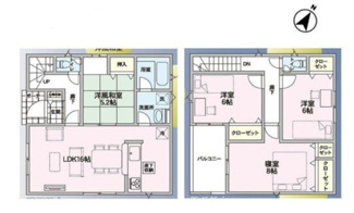 【間取り】 | 新築　新潟市西区真砂第8  2号 | 4LDKの間取り、駐車スペース2台可です('ω')ノ