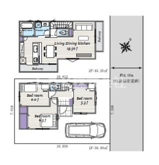 【間取り】 | 新築戸建／ふじみ野市清見４丁目（全1棟）