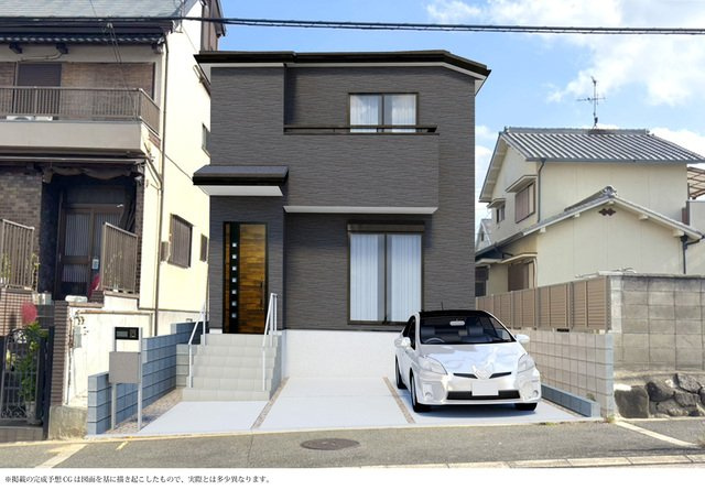 リーブルガーデン羽曳野市はびきの一丁目2期の外観パース