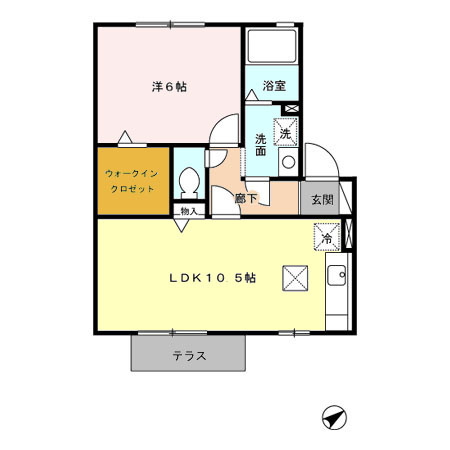 ウィルモア須屋 B棟の間取り