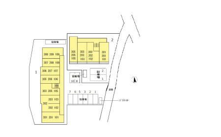 トネリコテラス 1の区画図
