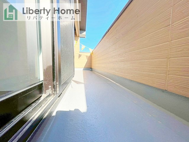 常総市大房　新築戸建のバルコニー