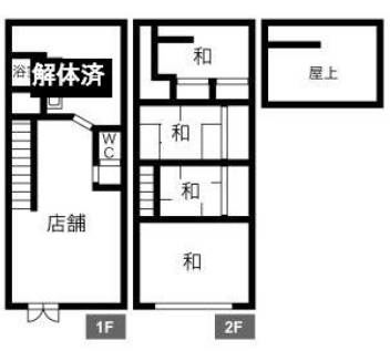 壬生賀陽御所町店舗の間取り