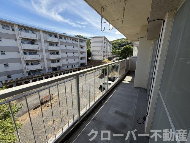 京都東山４０６棟のバルコニー