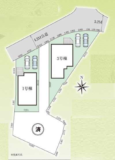 ★★南城市知念安座真3期₋1号棟の区画図
