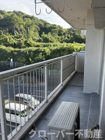京都東山409棟のバルコニー