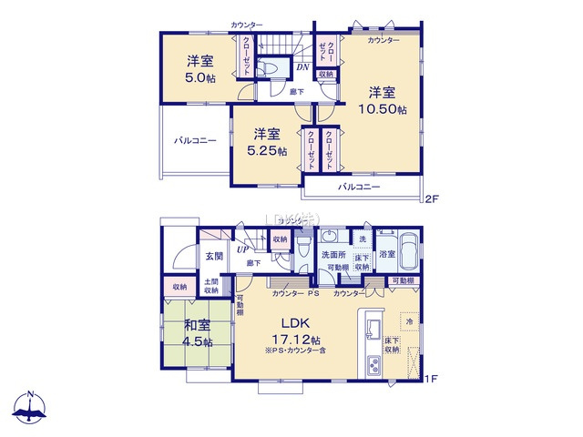 【間取り】 | 新築戸建／ふじみ野市仲３丁目（全1棟）