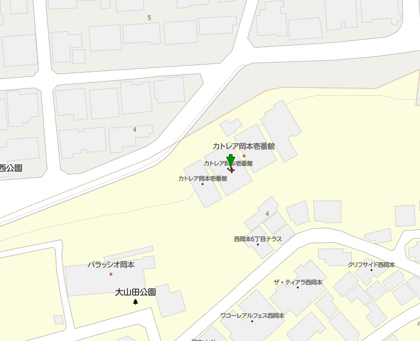 カトレア岡本壱番館C棟の地図