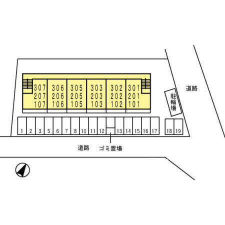 ラマージュⅡの区画図