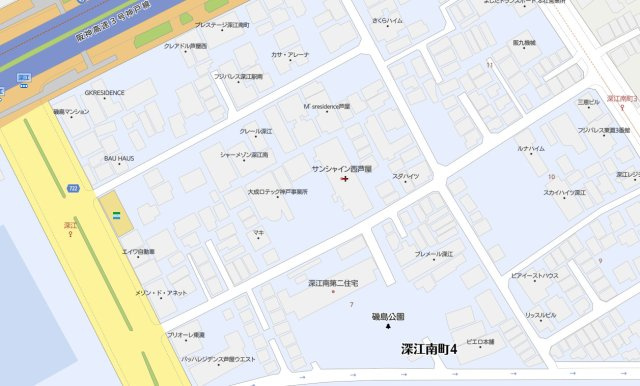 サンシャイン西芦屋の地図