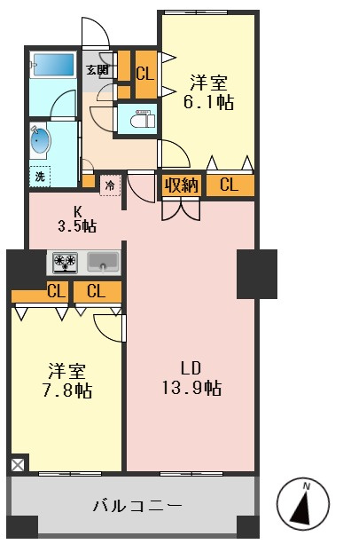 ヴィナシス金町タワーレジデンスの間取り