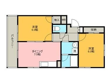 サンシティヒコタＣ－２の間取り
