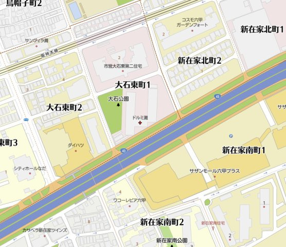 ドルミ灘A棟の地図