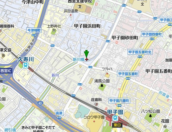 甲子園パークホームズけやきみちの地図