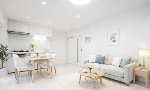 夏見台住宅3号棟の居間・リビング|施工例です　リビングです