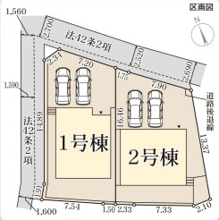 リーブルガーデン東大阪市東石切町5丁目の区画図