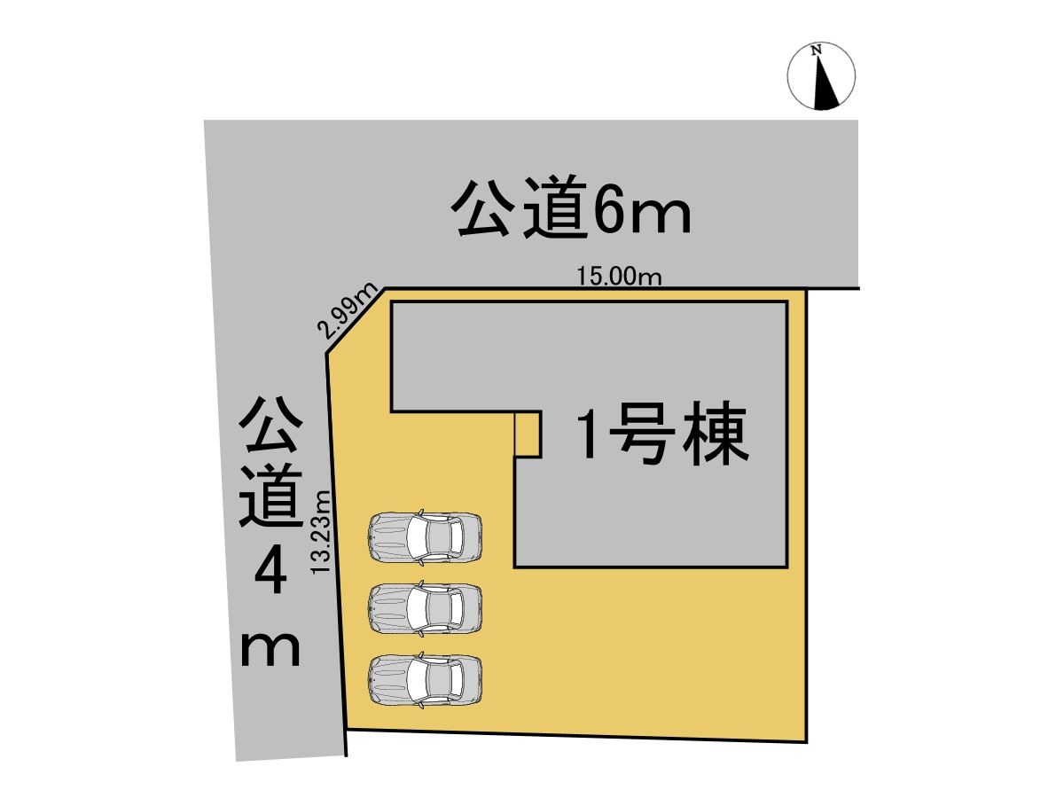 リーブルガーデン　本巣郡北方町芝原西町　全1区画分譲　平屋建ての区画図|■区画図
■YAMADA電機の　ヤマダ不動産　株式会社リライフ　
いつでもお問合わせ下さい。