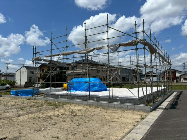 【商談中】リーブルガーデン　本巣郡北方町芝原西町　全1区画分譲　平屋建ての外観|「現地（2026年5月11日）撮影」　
■全体写真　
■ヤマダ不動産　株式会社リライフ　