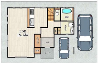 【間取り】 | 中古戸建　明石市貴崎１丁目 | 1F