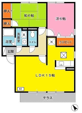 サンアベニュー田寺１の間取り